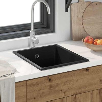 vidaXL Køkkenvask Sort 38 x 44 x 20 cm Granit Sort 38 x 44 x 20 cm vidaXL Køkkenvask Sort 38 x 44 x 20 cm Granit Sort 38 x 44 x 20 cm