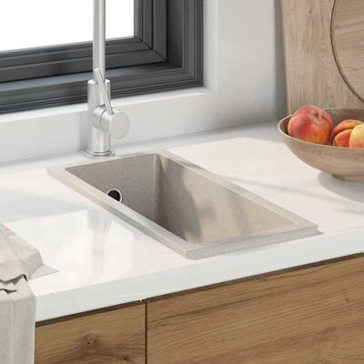 vidaXL Køkkenvask Beige 21 x 44 x 14 cm Granit Beige 21 x 44 x 14 cm vidaXL Køkkenvask Beige 21 x 44 x 14 cm Granit Beige 21 x 44 x 14 cm