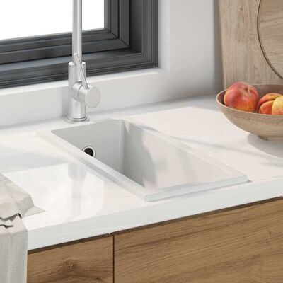 vidaXL Køkkenvask Hvid 21 x 44 x 14 cm Granit Hvid 21 x 44 x 14 cm vidaXL Køkkenvask Hvid 21 x 44 x 14 cm Granit Hvid 21 x 44 x 14 cm