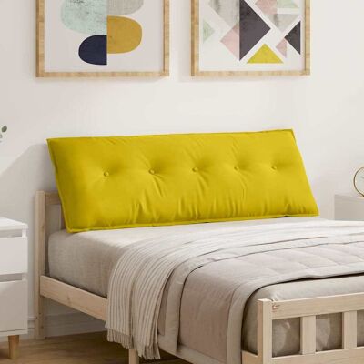 vidaXL Rygpude Gul 140 x 50 cm Velourstof Gul 140 x 50 cm vidaXL Rygpude Gul 140 x 50 cm Velourstof Gul 140 x 50 cm
