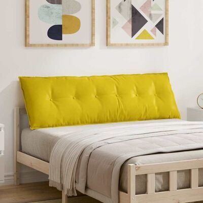 vidaXL Rygpude Gul 160 x 50 cm Velourstof Gul 160 x 50 cm vidaXL Rygpude Gul 160 x 50 cm Velourstof Gul 160 x 50 cm