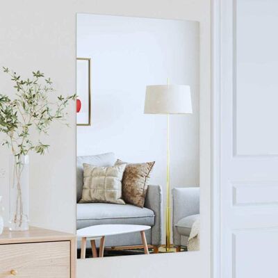 vidaXL Vægspejl Rektangulær 100 x 60 cm hærdet glas Sølv 100 x 60 cm vidaXL Vægspejl Rektangulær 100 x 60 cm hærdet glas Sølv 100 x 60 cm