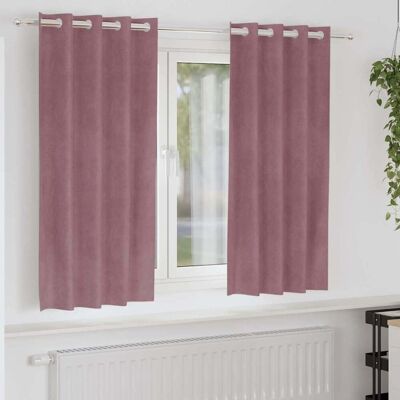 vidaXL Lyserøde polyester gardiner - Moderne stil vidaXL Lyserøde polyester gardiner - Moderne stil