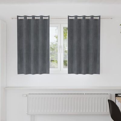 vidaXL Super lysegrå Polyester 140 x 140 cm Gardiner - Gardiner vidaXL Super lysegrå Polyester 140 x 140 cm Gardiner - Gardiner