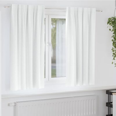 vidaXL Mørklægningsgardiner med ringe 2 stk. Lys hvid 175 x 140 cm Hvid 175 x 140 cm vidaXL Mørklægningsgardiner med ringe 2 stk. Lys hvid 175 x 140 cm Hvid 175 x 140 cm