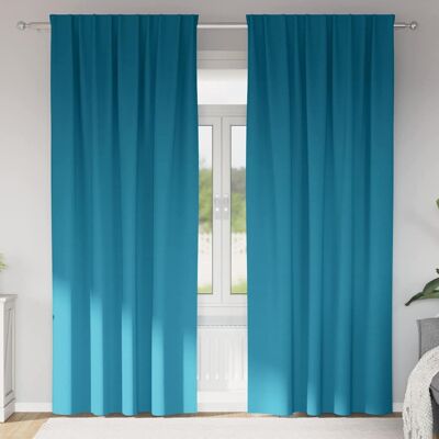 vidaXL Mørklægningsgardiner med ringe 2 stk. Turkis 260 x 140 cm Turkis 260 x 140 cm vidaXL Mørklægningsgardiner med ringe 2 stk. Turkis 260 x 140 cm Turkis 260 x 140 cm