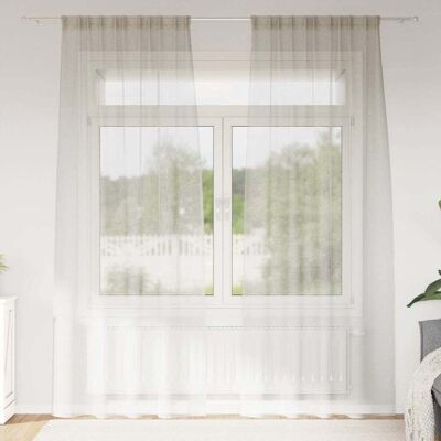 vidaXL Voile Gardin 2 stk. Creme 225 x 140 cm Polyester Creme 225 x 140 cm vidaXL Voile Gardin 2 stk. Creme 225 x 140 cm Polyester Creme 225 x 140 cm