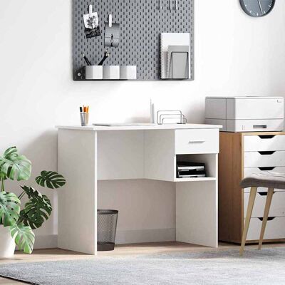 vidaXL Bord Hvid 90 x 49 x 75 cm Konstrueret træ Hvid 90 x 49 x 75 cm vidaXL Bord Hvid 90 x 49 x 75 cm Konstrueret træ Hvid 90 x 49 x 75 cm
