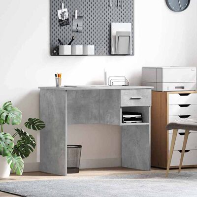 vidaXL Bord Beton Grå 90 x 49 x 75 cm Konstrueret træ Grå 90 x 49 x 75 cm vidaXL Bord Beton Grå 90 x 49 x 75 cm Konstrueret træ Grå 90 x 49 x 75 cm