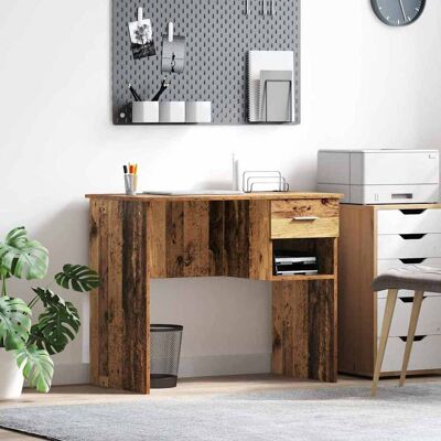 vidaXL Bord Gammelt træ 90 x 49 x 75 cm Konstrueret træ Brun 90 x 49 x 75 cm vidaXL Bord Gammelt træ 90 x 49 x 75 cm Konstrueret træ Brun 90 x 49 x 75 cm