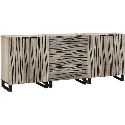 vidaXL Badeværelsesmøbel sæt med skuffe 3 pcs Hvid Konstrueret træ Hvid 180 x 33 x 75 cm vidaXL Badeværelsesmøbel sæt med skuffe 3 pcs Hvid Konstrueret træ Hvid 180 x 33 x 75 cm