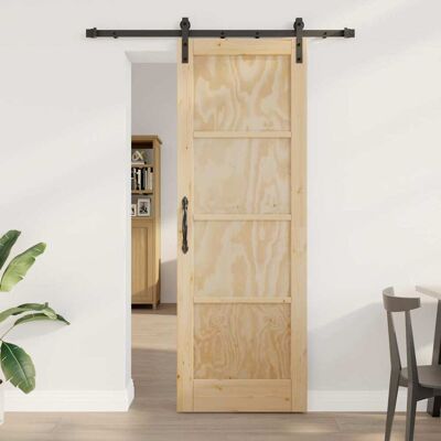 vidaXL Skydedør Brun 73,5 x 211 cm Massivt fyrretræ Brun 73,5 x 211 cm vidaXL Skydedør Brun 73,5 x 211 cm Massivt fyrretræ Brun 73,5 x 211 cm