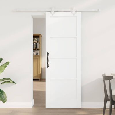 vidaXL Skydedør Hvid 73,5 x 198,5 cm Massivt fyrretræ Hvid 73,5 x 198,5 cm vidaXL Skydedør Hvid 73,5 x 198,5 cm Massivt fyrretræ Hvid 73,5 x 198,5 cm