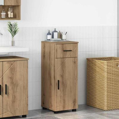 vidaXL Badeværelsesskab med skuffe Artisan Egetræ 30 x 35 x 80 cm Brun 30 x 35 x 80 cm vidaXL Badeværelsesskab med skuffe Artisan Egetræ 30 x 35 x 80 cm Brun 30 x 35 x 80 cm
