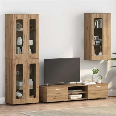 vidaXL Træskab Artisan Egetræ 50 x 29 x 100 cm Konstrueret træ Brun 50 x 29 x 100 cm vidaXL Træskab Artisan Egetræ 50 x 29 x 100 cm Konstrueret træ Brun 50 x 29 x 100 cm
