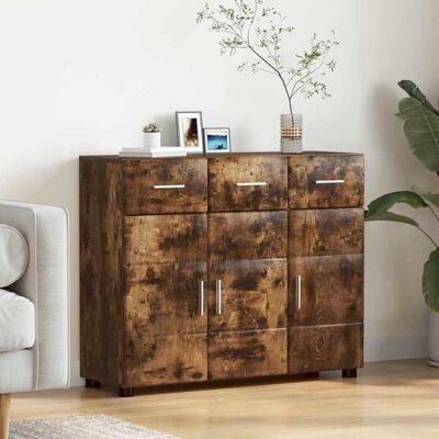 vidaXL Sideboard FLORIN Røget eg 88,5 x 30,5 x 73 cm Konstrueret træ Brun 88,5 x 30,5 x 73 cm vidaXL Sideboard FLORIN Røget eg 88,5 x 30,5 x 73 cm Konstrueret træ Brun 88,5 x 30,5 x 73 cm