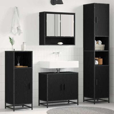vidaXL Badeværelsesmøbel sæt 3 pcs Artisan Egetræ Konstrueret træ Brun 90 x 33 x 60 cm vidaXL Badeværelsesmøbel sæt 3 pcs Artisan Egetræ Konstrueret træ Brun 90 x 33 x 60 cm