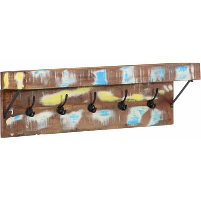 vidaXL Jakkeholder Flerfarvet 73 x 19 x 23 cm Massivt genbrugstræ Flerfarvet 73 x 19 x 23 cm vidaXL Jakkeholder Flerfarvet 73 x 19 x 23 cm Massivt genbrugstræ Flerfarvet 73 x 19 x 23 cm