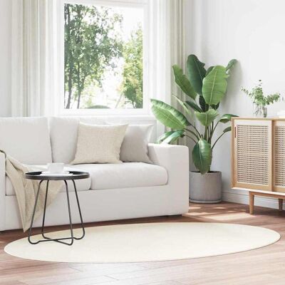 vidaXL Områdetæpper Oval HUARTE Creme 140 x 200 cm 100% polyester Cremefarvet 140 x 200 cm vidaXL Områdetæpper Oval HUARTE Creme 140 x 200 cm 100% polyester Cremefarvet 140 x 200 cm