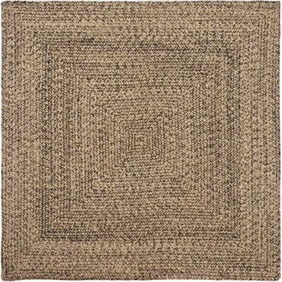 vidaXL Områdetæpper Naturfarvet og sort 160 x 160 cm Jute Brun 160 x 160 cm vidaXL Områdetæpper Naturfarvet og sort 160 x 160 cm Jute Brun 160 x 160 cm