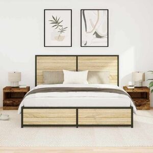 vidaXL Natskab 2 pcs Gammelt træ 50 x 40 x 45 cm Konstrueret træ Brun 50 x 40 x 45 cm vidaXL Natskab 2 pcs Gammelt træ 50 x 40 x 45 cm Konstrueret træ Brun 50 x 40 x 45 cm