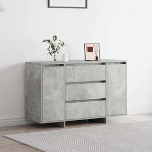 vidaXL Sideboard med skuffe Beton Grå 120 x 41 x 75 cm Konstrueret træ Grå 120 x 41 x 75 cm vidaXL Sideboard med skuffe Beton Grå 120 x 41 x 75 cm Konstrueret træ Grå 120 x 41 x 75 cm