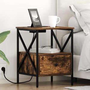 vidaXL Natskab 2 pcs Røget eg 41,5 x 40,5 x 55 cm Konstrueret træ Brun 41,5 x 40,5 x 55 cm vidaXL Natskab 2 pcs Røget eg 41,5 x 40,5 x 55 cm Konstrueret træ Brun 41,5 x 40,5 x 55 cm