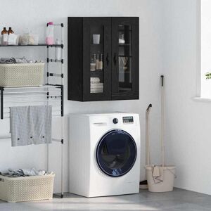 vidaXL Vægskab Sort eg 69,5 x 34 x 90 cm Ingeniørtræ og glas Sort 69,5 x 34 x 90 cm vidaXL Vægskab Sort eg 69,5 x 34 x 90 cm Ingeniørtræ og glas Sort 69,5 x 34 x 90 cm