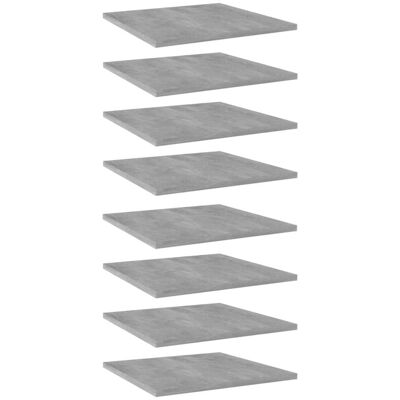 vidaXL 8x Reolplanker Cementgrå - Reolplanker vidaXL 8x Reolplanker Cementgrå - Reolplanker