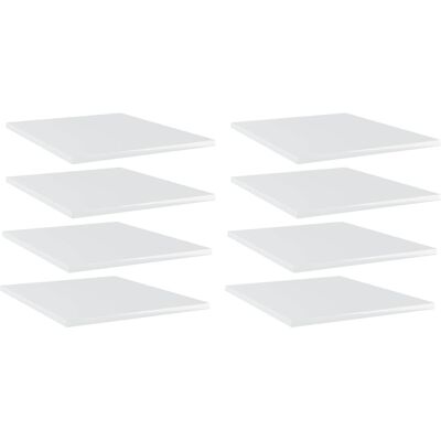 vidaXL Højglans hvide hyldeflader - 8 stk 40x50x1.5 cm - Hyldeflader vidaXL Højglans hvide hyldeflader - 8 stk 40x50x1.5 cm - Hyldeflader