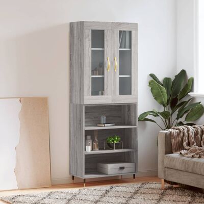 vidaXL Grå Sonoma Højskab 69,5x34x180 cm Krydsfiner - Skab vidaXL Grå Sonoma Højskab 69,5x34x180 cm Krydsfiner - Skab