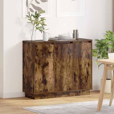 Rustik natbord Vidaxl - 90x32x75 cm, Mørkt eg - Soveværelsesmøbler Rustik natbord Vidaxl - 90x32x75 cm, Mørkt eg - Soveværelsesmøbler