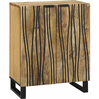 vidaXL Sideboard Naturfarvet 60 x 33,5 x 75 cm Massivt mangotræ Brun 60 x 33,5 x 75 cm vidaXL Sideboard Naturfarvet 60 x 33,5 x 75 cm Massivt mangotræ Brun 60 x 33,5 x 75 cm