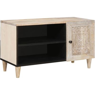 vidaXL TV Enheder med hylde Hvid 80 x 33 x 46 cm Konstrueret træ Hvid 80 x 33 x 46 cm vidaXL TV Enheder med hylde Hvid 80 x 33 x 46 cm Konstrueret træ Hvid 80 x 33 x 46 cm