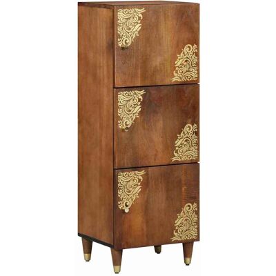vidaXL Highboard med hylde Brun 40 x 33 x 110 cm Massivt mangotræ Brun 40 x 33 x 110 cm vidaXL Highboard med hylde Brun 40 x 33 x 110 cm Massivt mangotræ Brun 40 x 33 x 110 cm