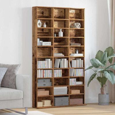 vidaXL CD Skab Gammelt træ 101 x 23 x 177,5 cm Konstrueret træ Brun 101 x 23 x 177,5 cm vidaXL CD Skab Gammelt træ 101 x 23 x 177,5 cm Konstrueret træ Brun 101 x 23 x 177,5 cm
