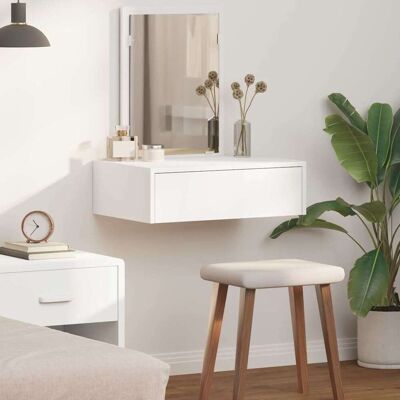 vidaXL Hvid MDF 60 x 40 x 70 cm Kosmetiktæppe - Make-up bord vidaXL Hvid MDF 60 x 40 x 70 cm Kosmetiktæppe - Make-up bord