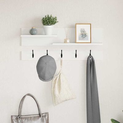 vidaXL Vægmonteret Jakkeholder Hvid 90 x 15 x 36 cm Konstrueret træ Hvid 90 x 15 x 36 cm vidaXL Vægmonteret Jakkeholder Hvid 90 x 15 x 36 cm Konstrueret træ Hvid 90 x 15 x 36 cm