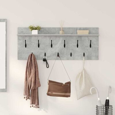 vidaXL Vægmonteret Jakkeholder med hylde Beton Grå 100 x 40 x 12 cm Grå 100 x 40 x 12 cm vidaXL Vægmonteret Jakkeholder med hylde Beton Grå 100 x 40 x 12 cm Grå 100 x 40 x 12 cm