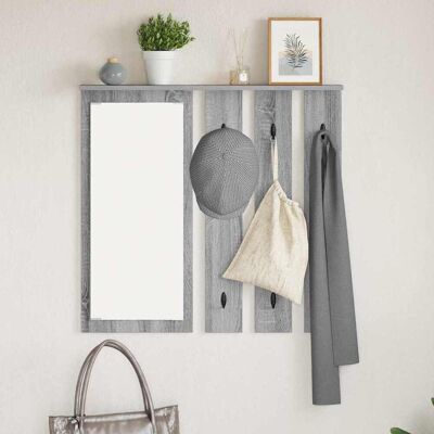vidaXL Vægmonteret Jakkeholder Vægmonteret Grå sonoma-eg Grå 84 x 10 x 80 cm vidaXL Vægmonteret Jakkeholder Vægmonteret Grå sonoma-eg Grå 84 x 10 x 80 cm