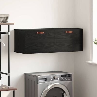 vidaXL Vægmonteret skab Sort eg 100 x 36,5 x 35 cm Konstrueret træ Sort 100 x 36,5 x 35 cm vidaXL Vægmonteret skab Sort eg 100 x 36,5 x 35 cm Konstrueret træ Sort 100 x 36,5 x 35 cm