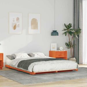 vidaXL Gulv seng ramme Gyldenbrun 140 x 200 cm Massivt fyrretræ Brun 140 x 200 cm vidaXL Gulv seng ramme Gyldenbrun 140 x 200 cm Massivt fyrretræ Brun 140 x 200 cm