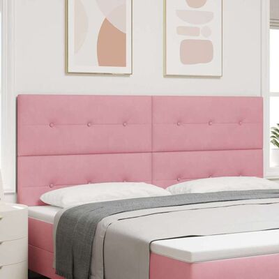 Vidaxl Rosa Fløjl Justerbar Sengegavl - Sengegavl Vidaxl Rosa Fløjl Justerbar Sengegavl - Sengegavl