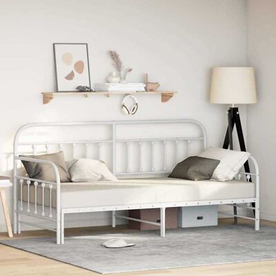 Vidaxl Hvid Metal Sovesofa - Moderne Pladsbesparende Møbler Vidaxl Hvid Metal Sovesofa - Moderne Pladsbesparende Møbler