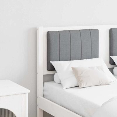 vidaXL Polstret sengegavl med hovedgærde Hvid 120 cm Massiv fyrretræ Hvid 120 cm vidaXL Polstret sengegavl med hovedgærde Hvid 120 cm Massiv fyrretræ Hvid 120 cm