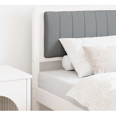 vidaXL Polstret sengegavl med hovedgærde Hvid 75 cm Massiv fyrretræ Hvid 75 cm vidaXL Polstret sengegavl med hovedgærde Hvid 75 cm Massiv fyrretræ Hvid 75 cm