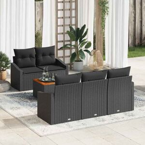 vidaXL Havesofa Sæt med opbevaring 6 pcs Sort polyrattan Sort 123 x 62 x 69 cm vidaXL Havesofa Sæt med opbevaring 6 pcs Sort polyrattan Sort 123 x 62 x 69 cm