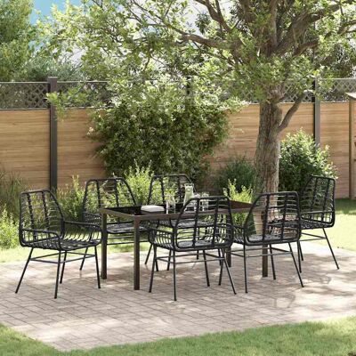 Generic - 7pc Poly Rattan - Sort - Have møbler sæt Generic - 7pc Poly Rattan - Sort - Have møbler sæt