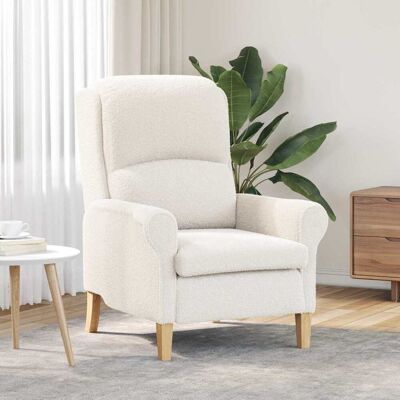 vidaXL lænestol Creme Blød Sherpa-stof Cremefarvet 76 x 94 x 102 cm vidaXL lænestol Creme Blød Sherpa-stof Cremefarvet 76 x 94 x 102 cm