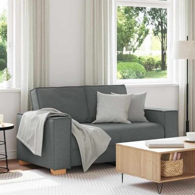 vidaXL 2-personers sofa mørkegrå 160x78x84 cm stof Grå N/A vidaXL 2-personers sofa mørkegrå 160x78x84 cm stof Grå N/A